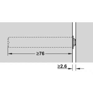 Druksnapper Tip-On met buffer Blum wit 76mm (956A1006)