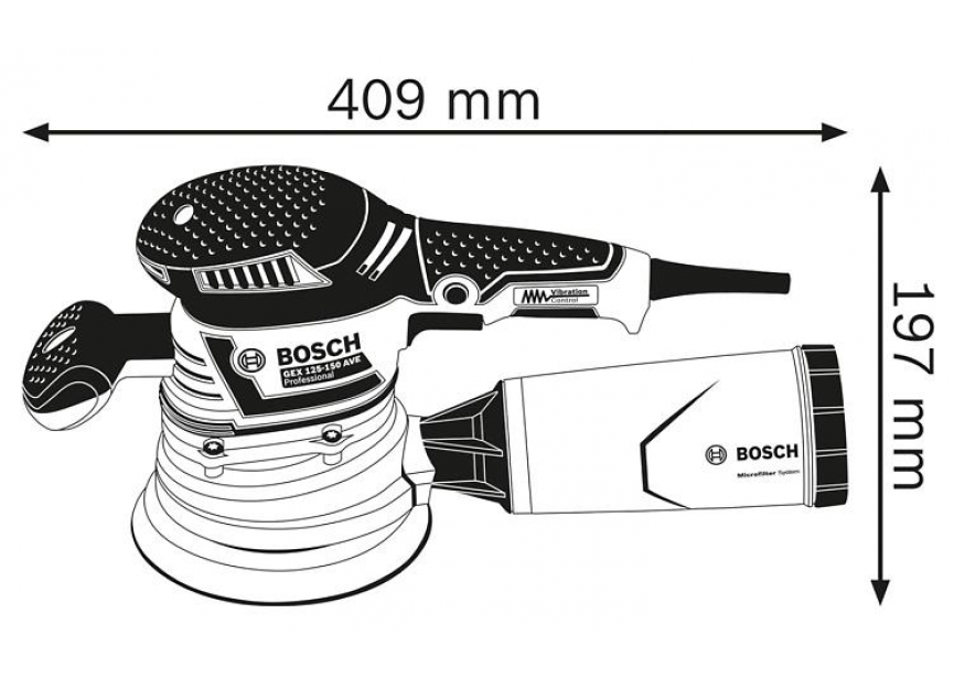 Bosch GEX 40-150 excenterschuurder (0.601.37B.201) L-Boxx