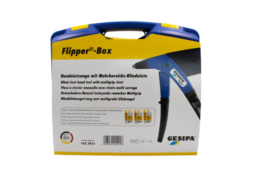 Blindklinktang Gesipa Flipper Box Flipper + ass. rivetten (1433951)