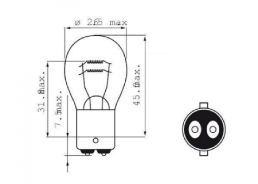 Autolamp 12V-21/5W-BAY15d /2st (07.250.38)