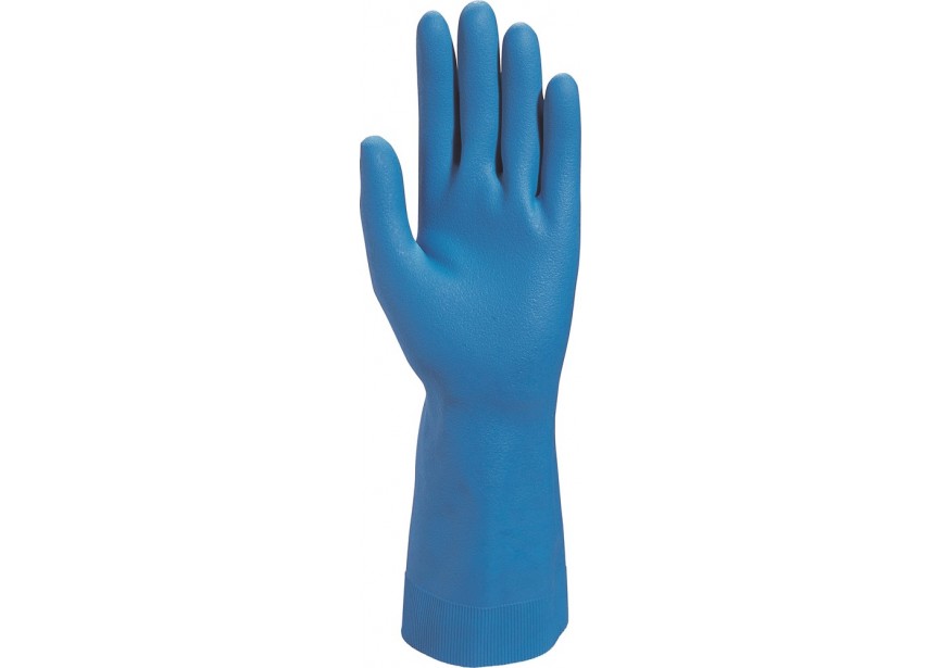 Handschoen huishoud latex blauw mt 9/10 VE440