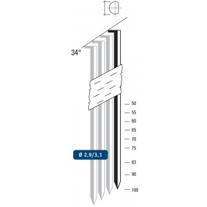 Carat FNN34100 stripnagelpistool (34°) (50-100mm)
