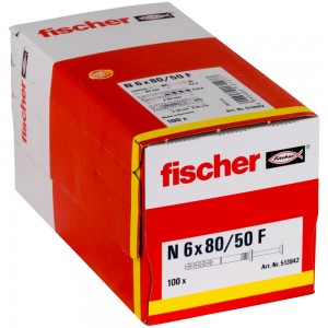 Nagelplug N 6 x 80/50 F /1st Fischer (513842)