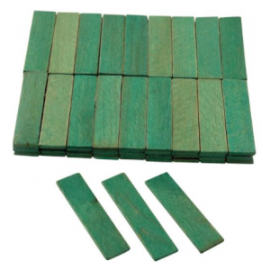 Vulblokje hout 22x3 groen /1st (100st per zakje)
