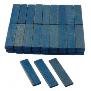 Vulblokje hout 24x5 blauw /1st (100st per zakje)