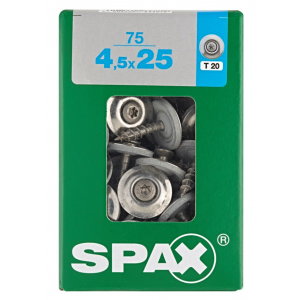 SPS SPAX waterdicht 4.5 x 25 T20 /75st inox A2 (4577000450257)
