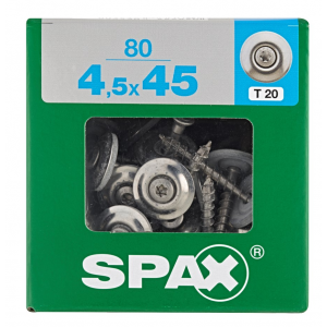 SPS SPAX waterdicht 4.5 x 45 T20 /80st inox A2 (4577000450456)