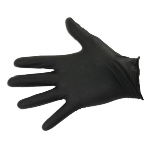 Handschoen wegwerp Grippaz zwart 8/M /50st (25 paar)