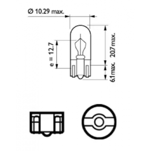 Autolamp 12V-3W-T10 wedgebase /2st (07.250.46)