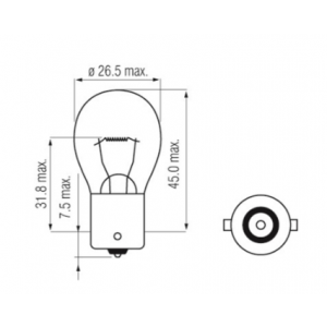 Autolamp 12V-21W-BA15s /2st (07.250.36)