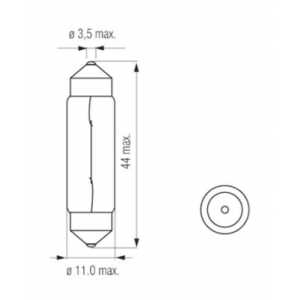 Autolamp 12V-5W-11x38-SV8 /2st (07.250.40)