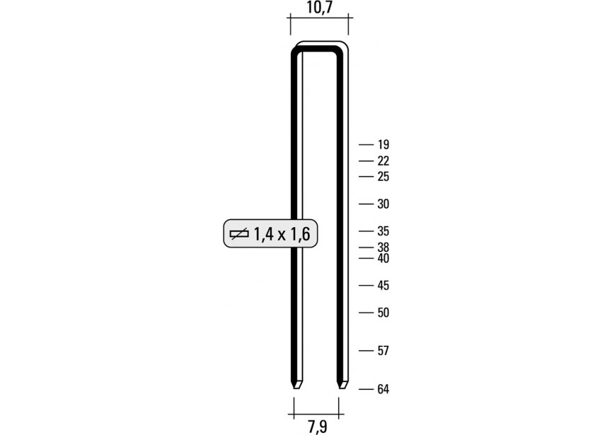 Carat LN16851 nietpistool (L nieten) 