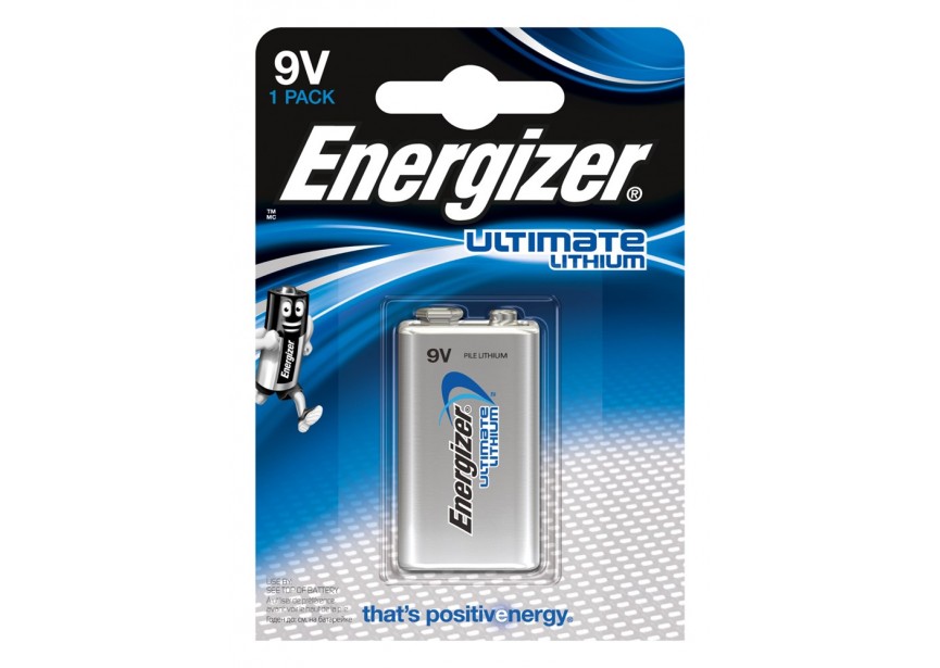 Batterij Energizer 9V 6LR61 Lithium (1bli/1bat)