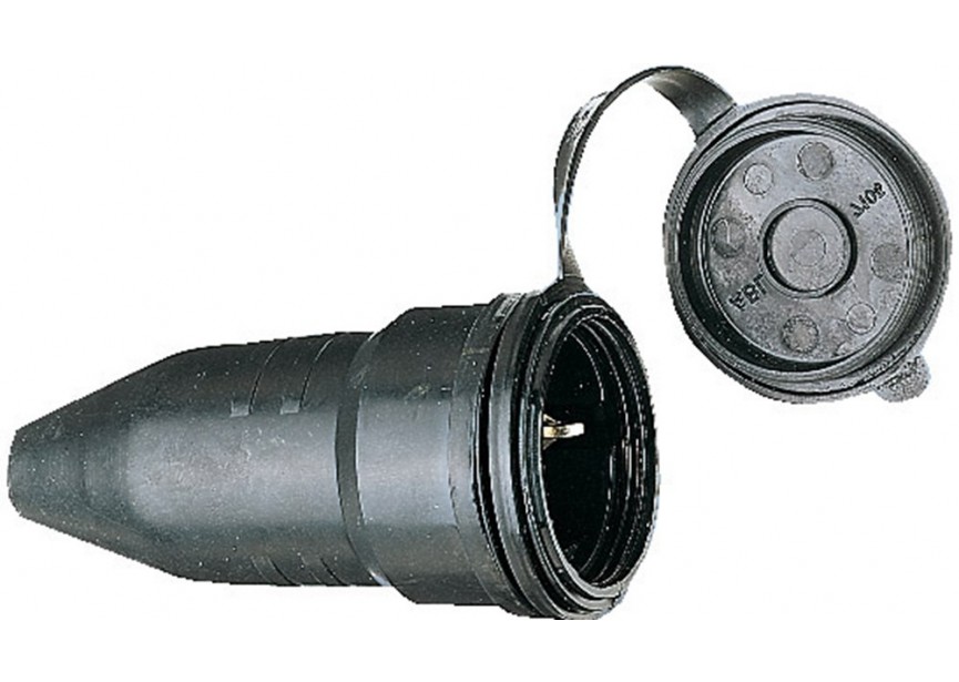 Koppelstekker BS rubber 230V 16A IP44 