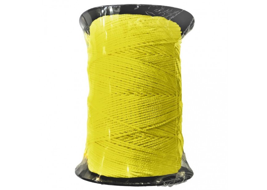 Metserstouw nylon 1.5mm geel fluo /200m op bobijn Ferma