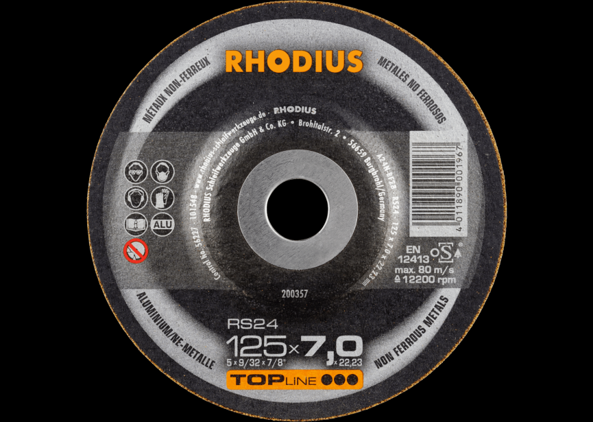 Slijpschijf alu 125x7.0mm RS24 Rhodius (200357)