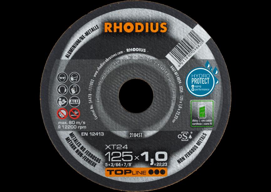 Snijschijf alu ACCU 125x1.0mm XT24 Rhodius (210451)
