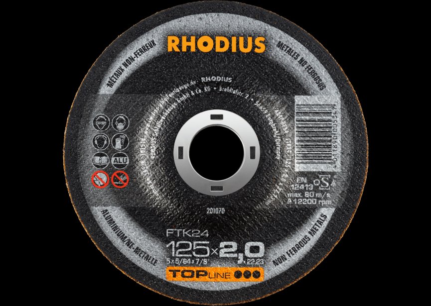 Snijschijf alu 125x2.0mm FTK24 Rhodius (201070)