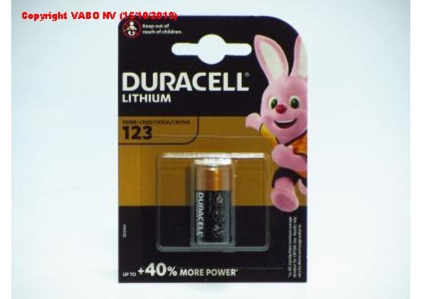 Batterij Duracell 123 3v Lithium (1bli/1bat)