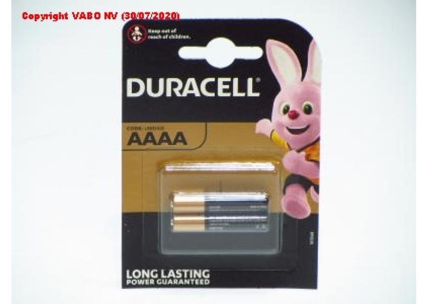 Batterij Duracell AAAA MX 2500 (1bli/2bat)