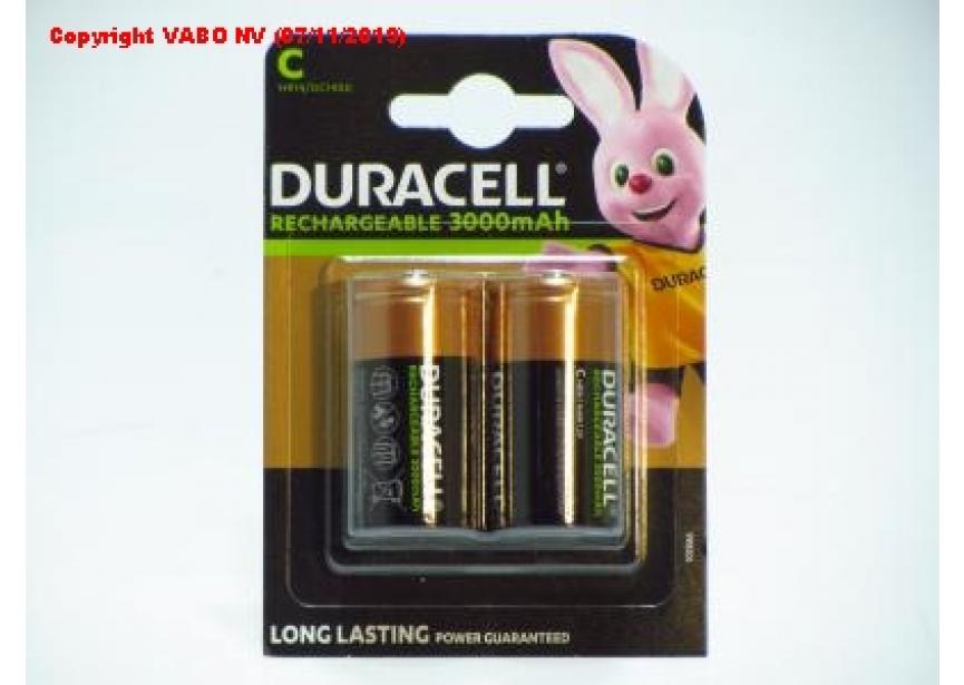Batterij Duracell C HR14 herlaadbaar (1bli/2bat) 3000mAh