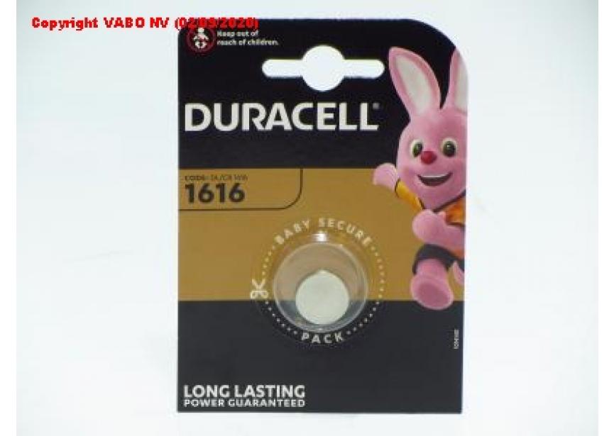 Batterij Duracell DL 1616 (1bli/1bat)