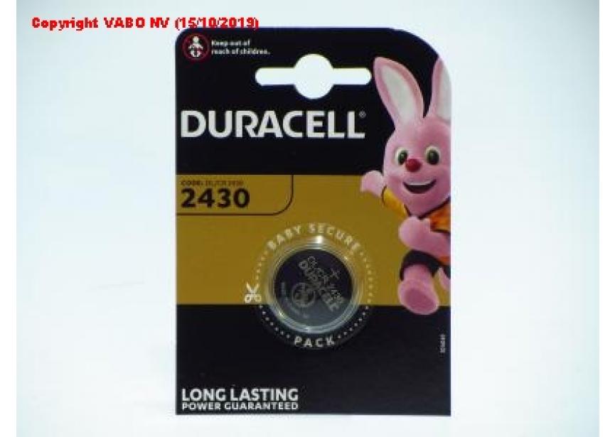 Batterij Duracell DL 2430 (1bli/1bat)