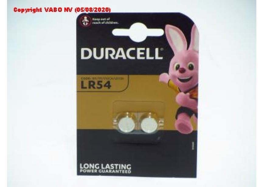 Batterij Duracell LR54 (LR1130) (1bli/2bat)