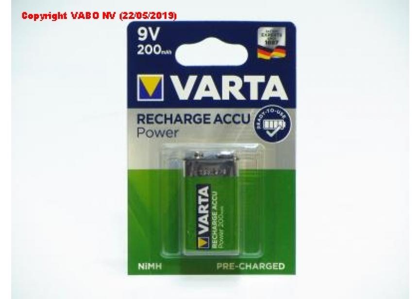 Batterij Varta 9V 56722 herlaadbaar (1bli/1bat)