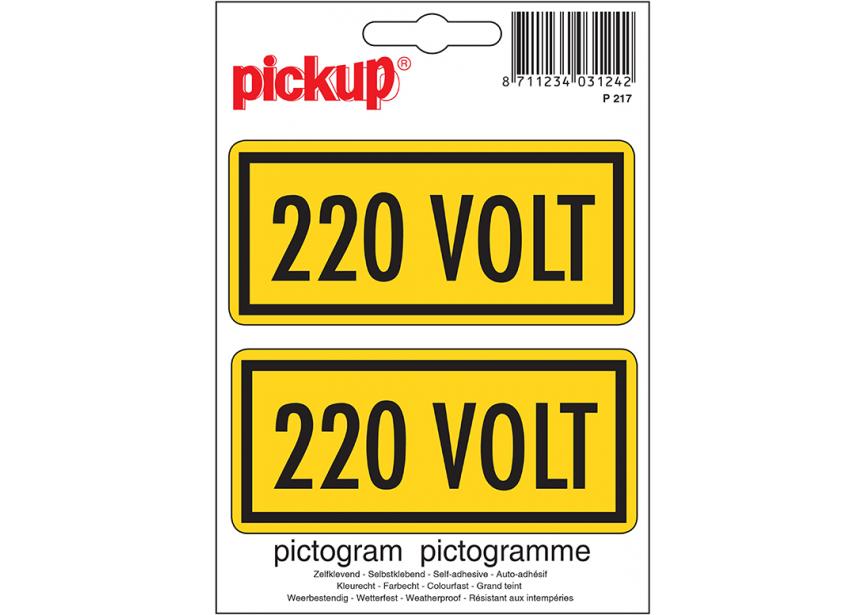 Sticker 220 VOLT P217 2st 50x100 