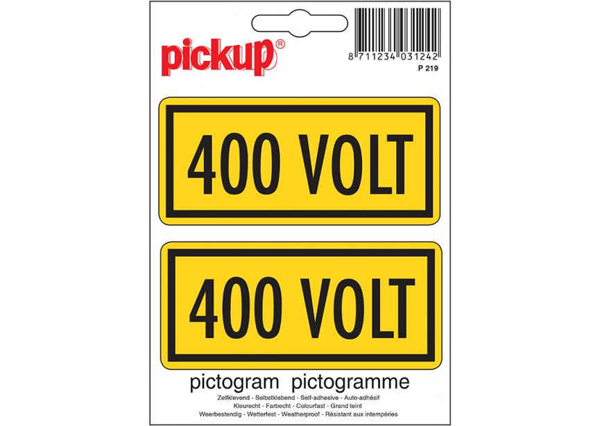 Sticker 400 VOLT P219 2st 50x100 