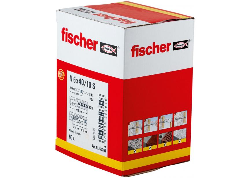 Nagelplug N 6 x 40/10 S /1st Fischer (50354)