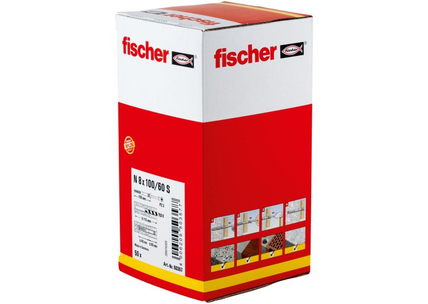 Nagelplug N 8 x 100/60 S /1st Fischer (50357)