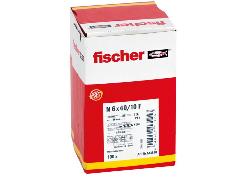 Nagelplug N 6 x 40/10 F /1st Fischer (513840)