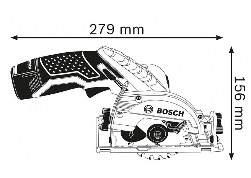 Bosch GKS 12V-26 accu cirkelzaag Body L-Boxx (0.601.6A1.002) (Ø85)
