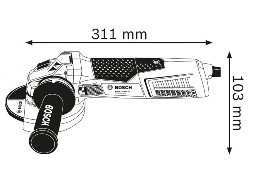 Bosch GWS 19-125 CIST haakse slijper (0.601.79S.002)