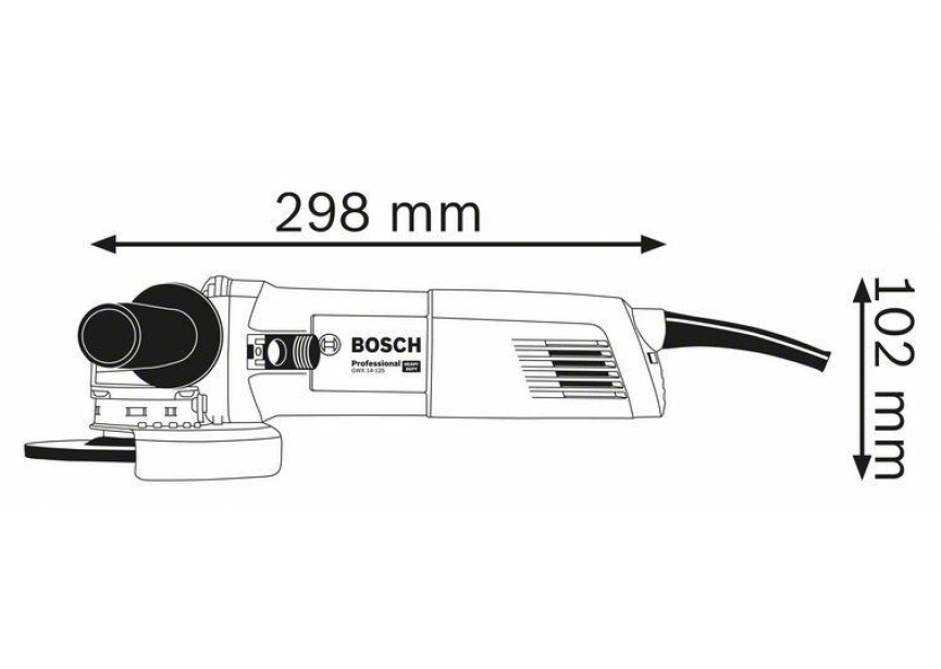 Bosch GWX 14-125 haakse slijper (X-Lock) (0.601.7B7.000) Karton