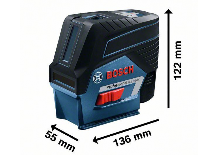Bosch GCL 2-50 C kruislijnlaser +RM2 +BT150 +L-Boxx inleg 1 (0.601.066.G02)