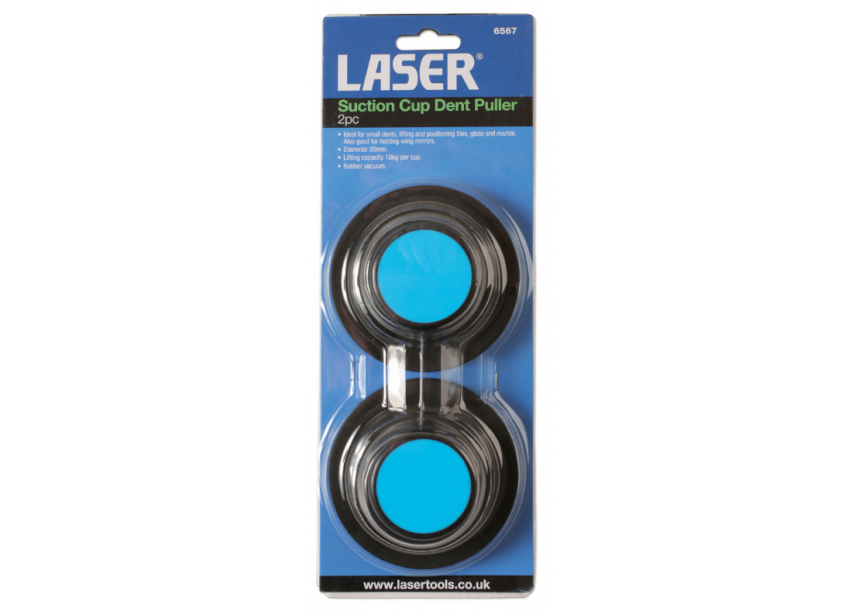 Glaszuiger Ø90 cap.10kg 2st LA6567 Laser Tools