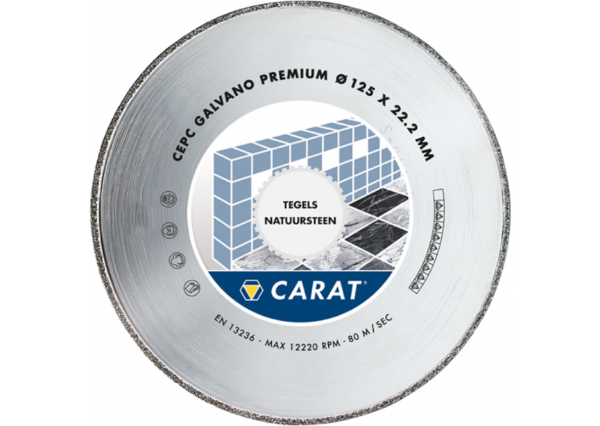 Snijschijf galvano metaal Ø125x22.23mm CGM CARAT