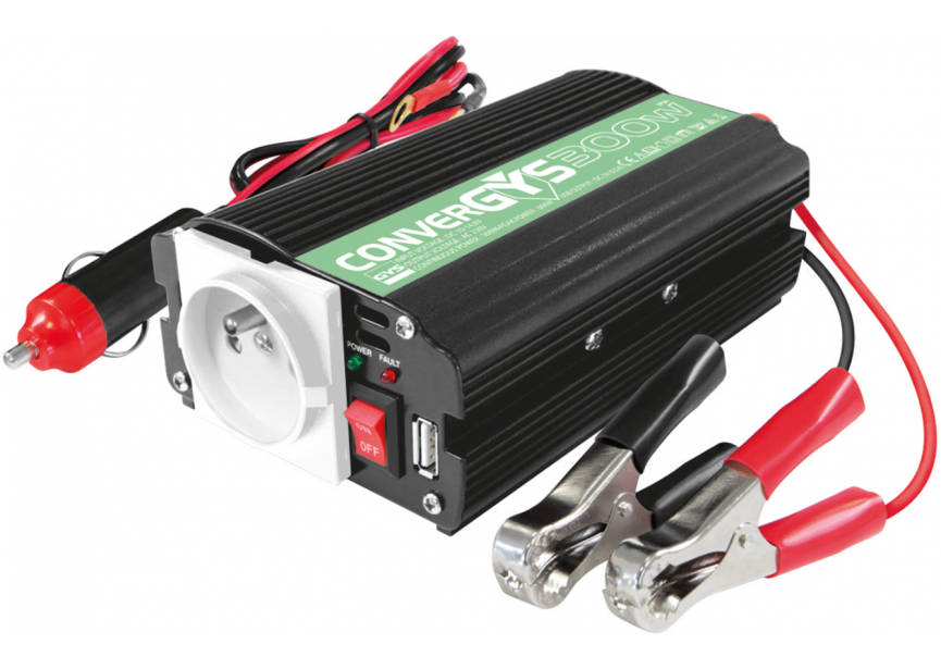 GYS stroomomvormer Convergys 300 USB (12v-230v) 150W-300W
