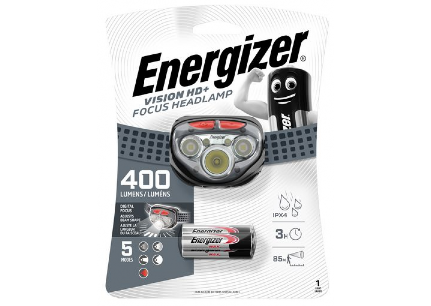 Hoofdlamp Energizer LED Vision HD+ Focus + 3x AAA