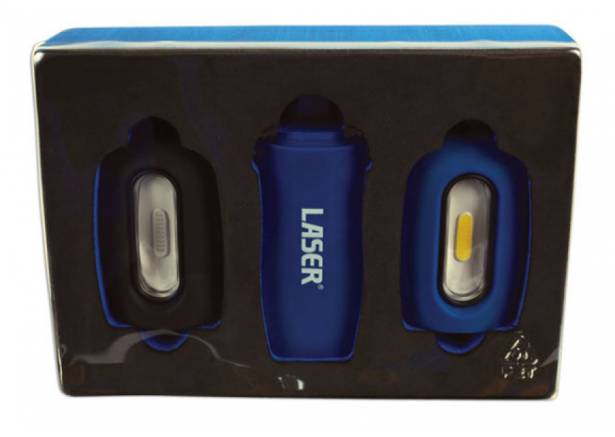 Werkplaatslamp LED dubbel wit/Uv LA7058 Laser Tools (220 Lumen)