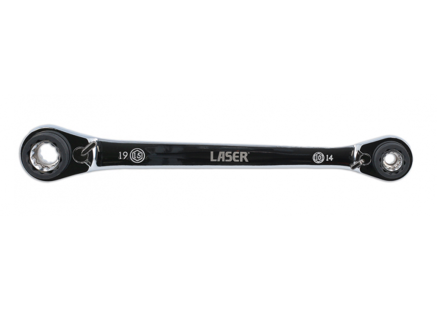 Ringratelsleutel 8-in-1 12-kant LA8143 Laser Tools (8,10,12,13,14,15,17,19mm)