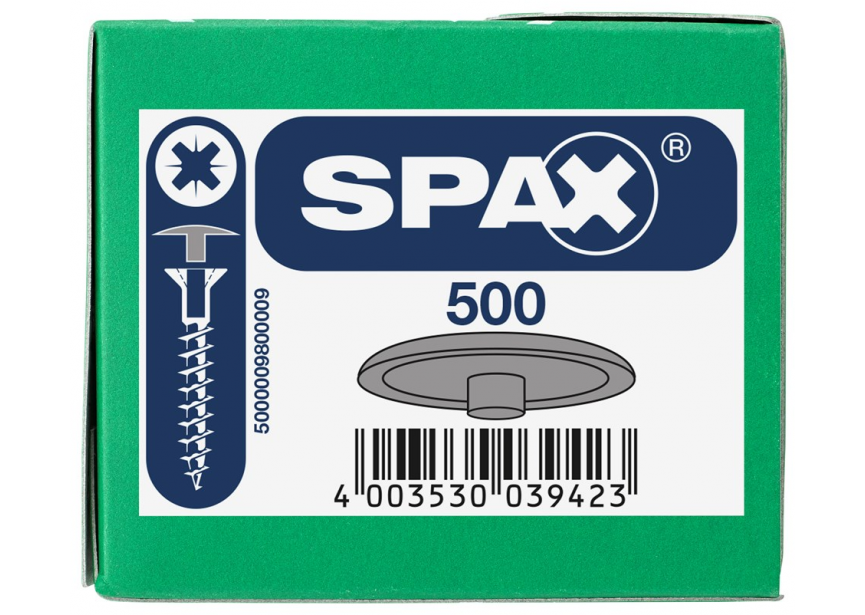 Afdekkap grijs kopboorschroef SPAX/500st NR.87