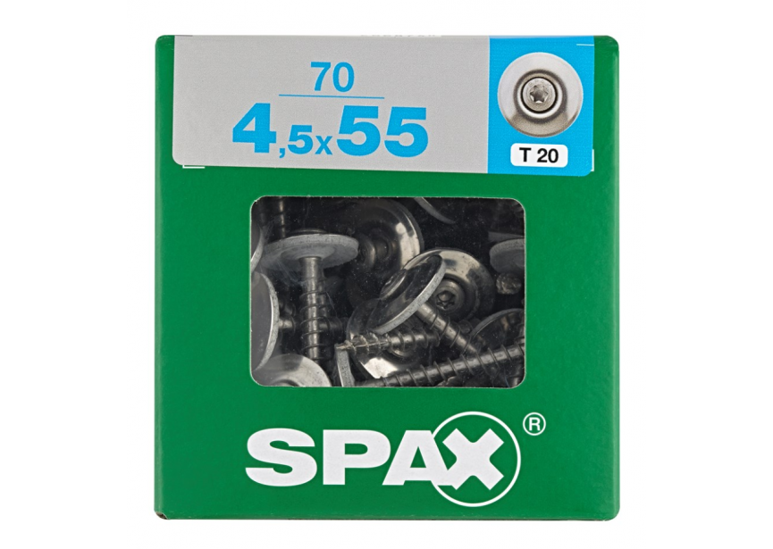 SPS SPAX waterdicht 4.5 x 55 T20 /70st inox A2 (4577000450556)
