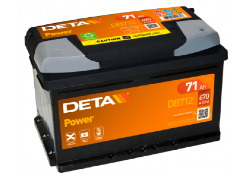 Batterij 12v 71Ah 670A 