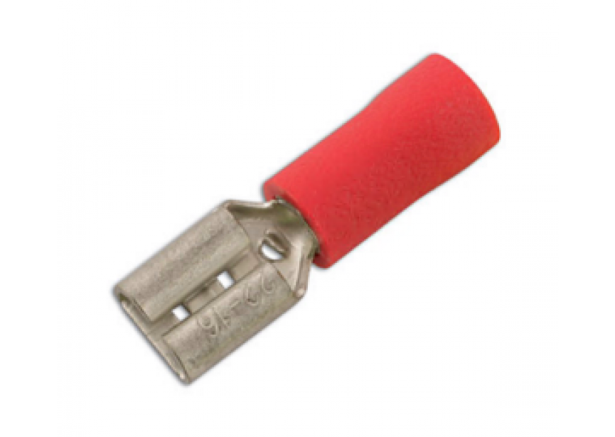 Kabelschoen huls 4.8mm rood /100st (0.5-1.5mm²) Connect 30131