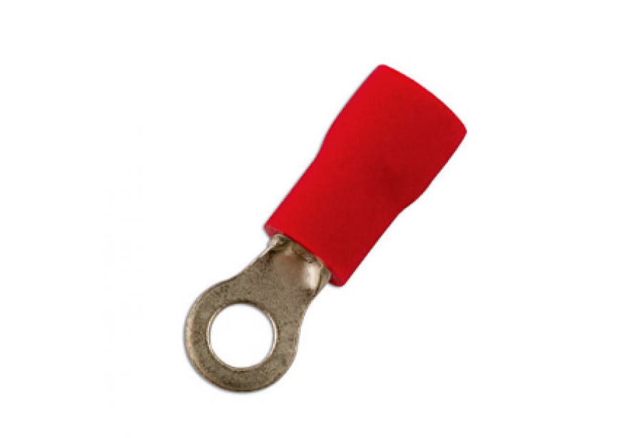 Kabelschoen ring Ø 6.4mm rood /100st (0.5-1.5mm²) Connect 30146