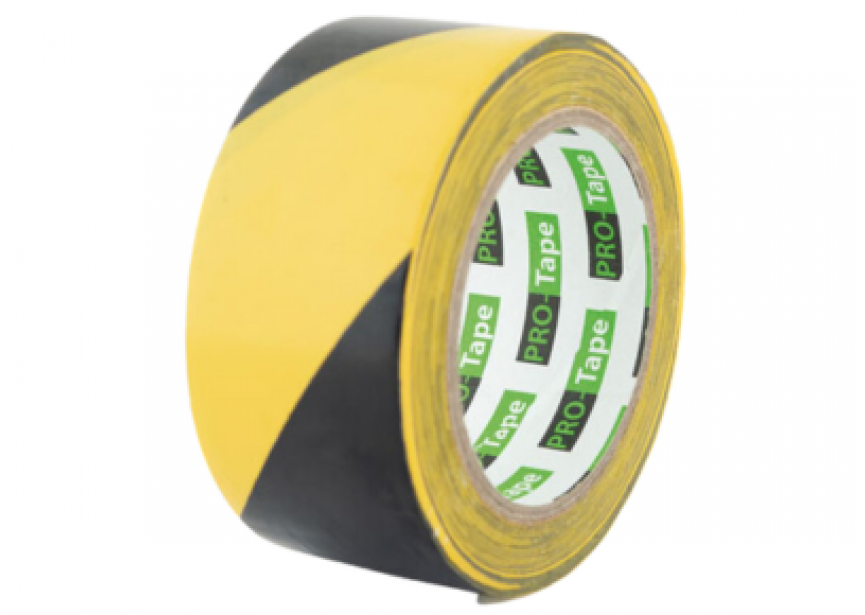 Signalisatietape geel/zwart 50mmx33m PRO-Tape